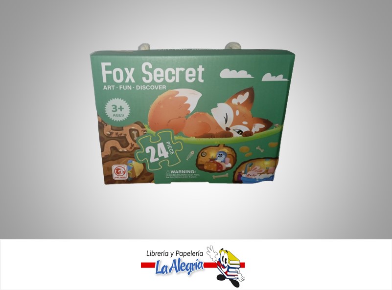 ROMPECABEZA ZORRO SECRETO 44X31CM 24PZA MARCA HAOXIANG