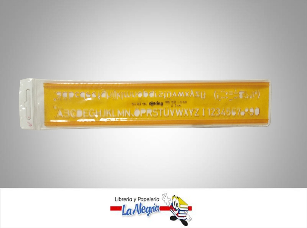 NORMOGRAFO 8MM ROTTING DIN 1451 MARCA ROTRING   