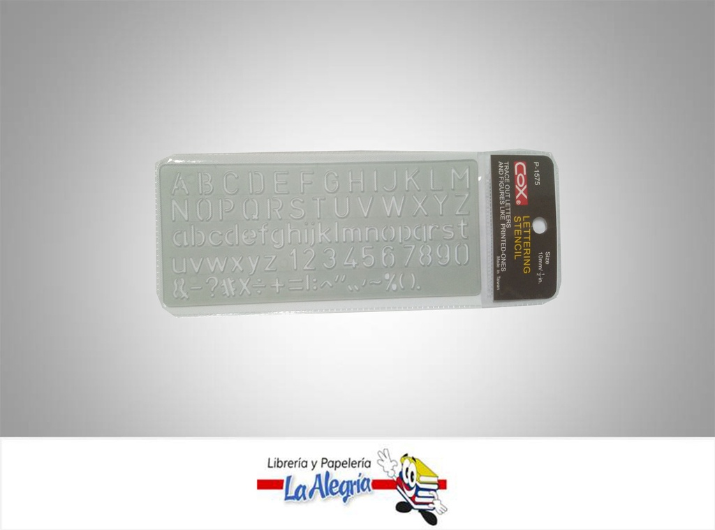 PLANTILLA LETRAS COX 10MM P1575 MARCA COX   