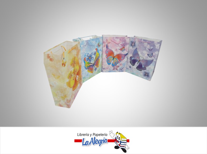 BOLSA REGALO FASHION MARIPOSA 30X40X12CM MARCA S/M