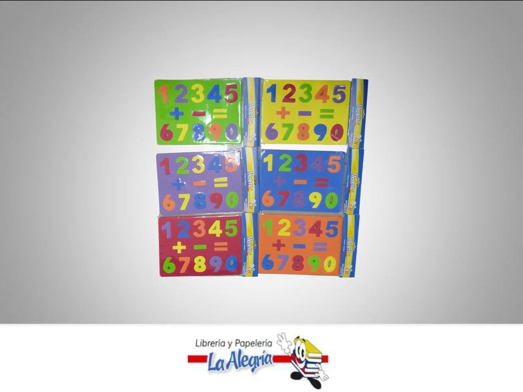 ROMPECABEZA FOAMI EDUCATIVO DE NUMEROS 6 COLORES MARCA MERLETTO