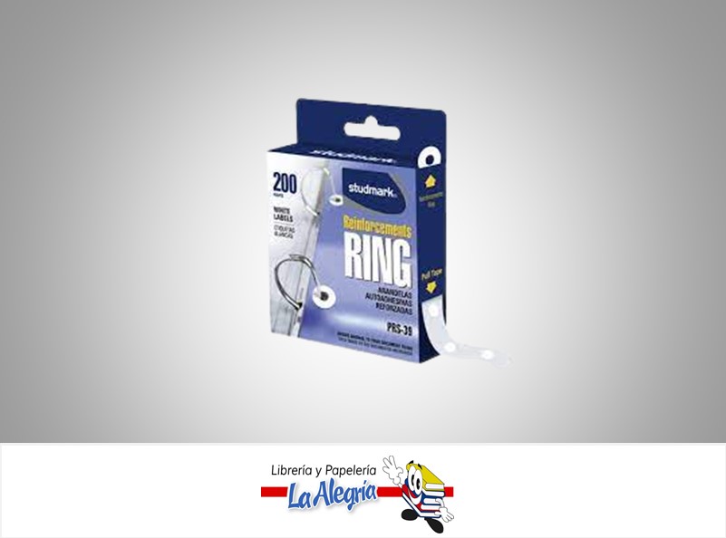 ANILLO DE REFUERZO STPRS39; 1/4"-9/16" BLANCO CAJA 200 UND MARCA STUDMARK