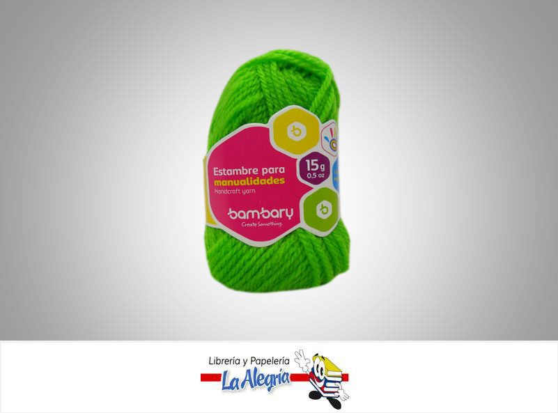 ESTAMBRE ESCOLAR 15GR VERDE LIMON UND MARCA BAMBARY   