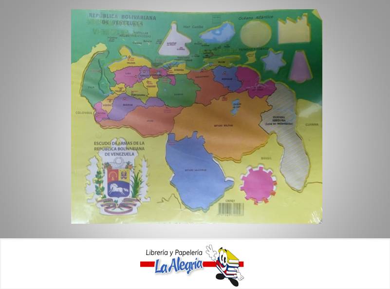 PLANTILLA MAPA DE VENEZUELA 1UND MARCA OLIPAO   
