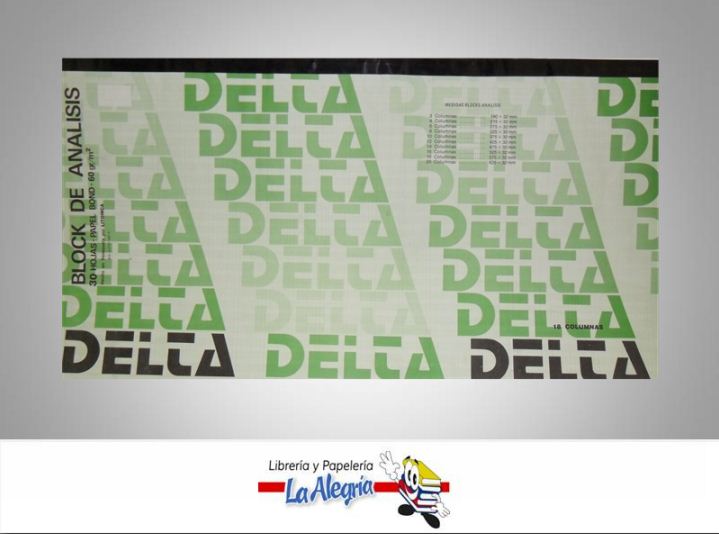 BLOCK ANALISIS 18 COL 30H MARCA DELTA   
