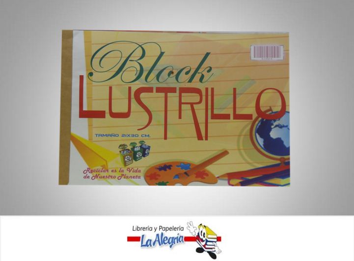 BLOCK PAPEL LUSTRILLO 10H MARCA S/M   