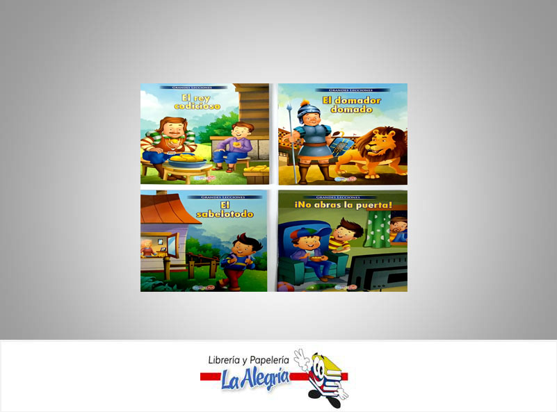 COLECCION GRANDES LECCIONES 4 TITULOS  TEMATICA INFANTIL   EDITORIAL EDICIONES SICOBEN, C.A.