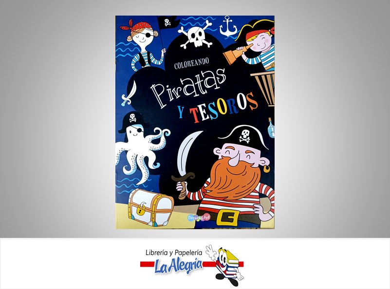 COLOREANDO PIRATAS Y TESOROS  TEMATICA INFANTIL MARCA SICOBEN