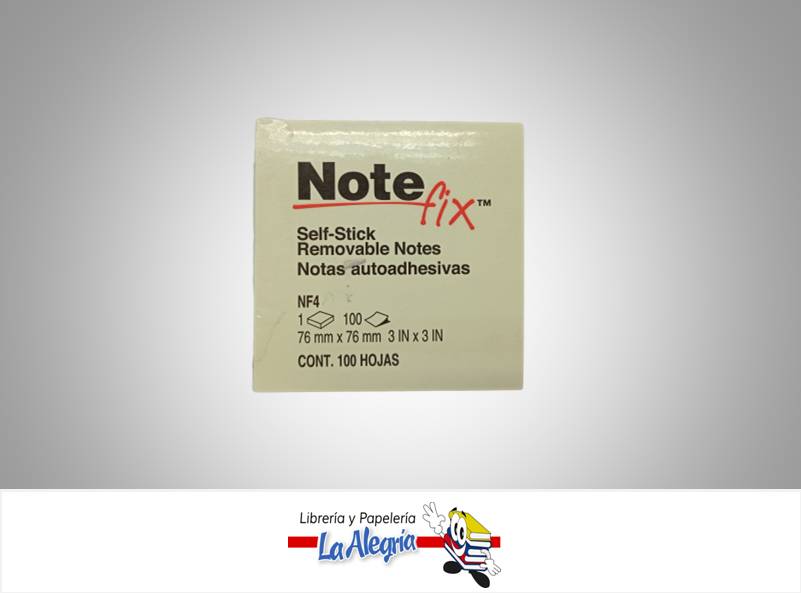 NOTA AUTOADHESIVA 76 X 76MM 100H AMAR UN MARCA NOTE FIX   