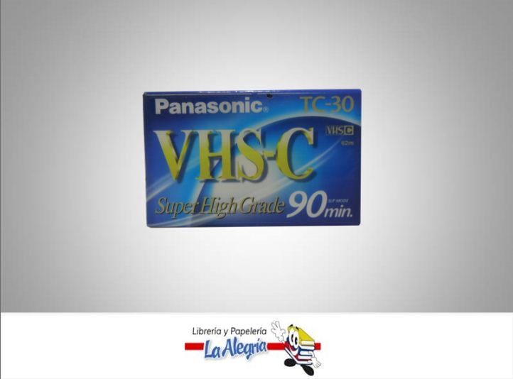 CINTA VHS-C TC-30 90MIN 10X6X2,5 CM MARCA PANASONIC   