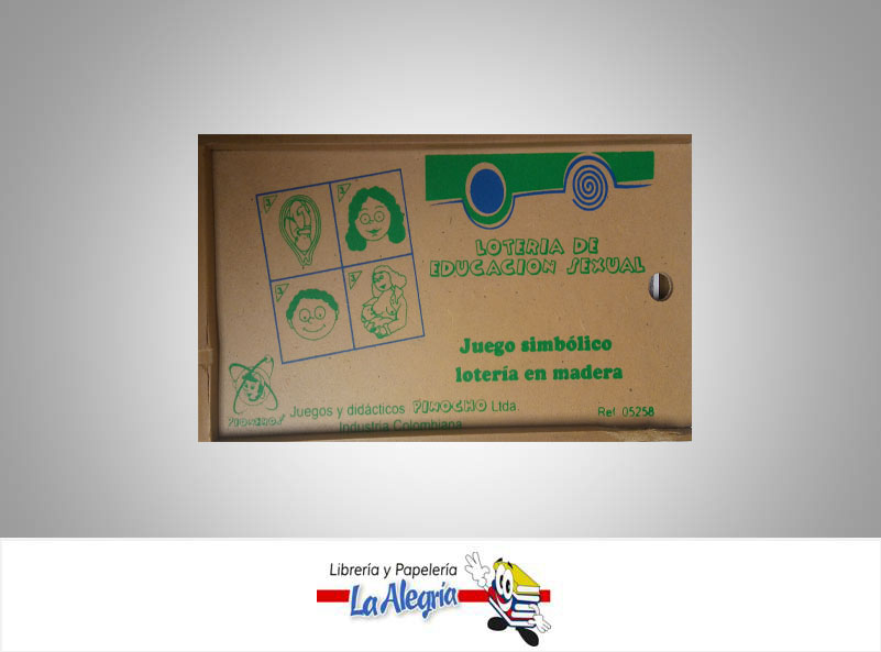 JUEGO MADERA LOTERIA DE EDUCCION SEXUAL MARCA PIONEROS   