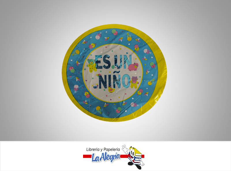 GLOBO FOIL 10 ES UN NINO AZULAMARI UND MARCA ANAGRAM   