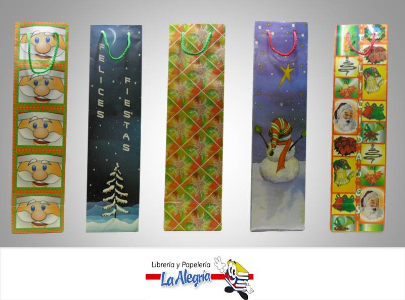 BOLSA DE REGALO BOT 39X10 D/NAVIDAD MARCA KUCHIS   