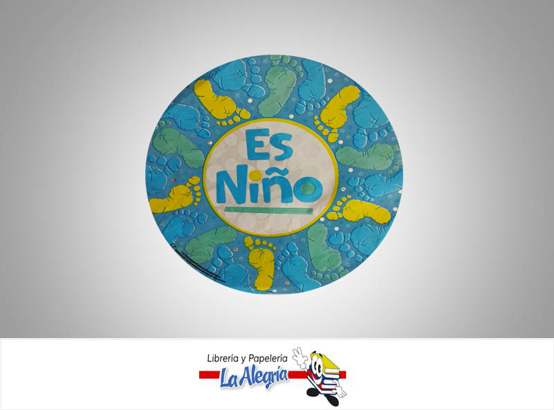 GLOBO FOIL 10 ES NINO AZULAMARILLO UND MARCA ANAGRAM   