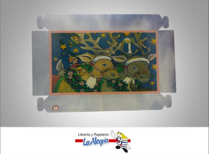 CAJA DE REGALO ARMABLE36X21X55 D/NAVIDAD MARCA KUCHIS   