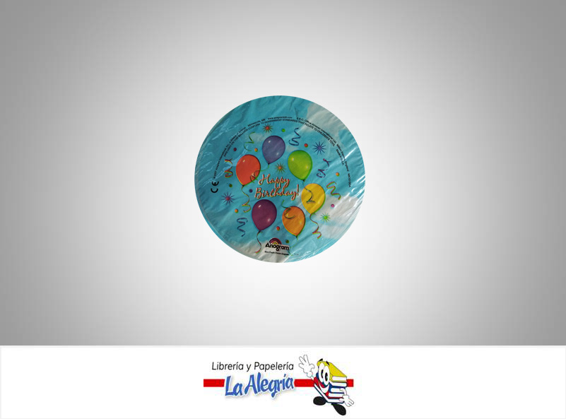 GLOBO FOIL 5 HAPPY BIRTHDAY AZUL UND MARCA ANAGRAM   