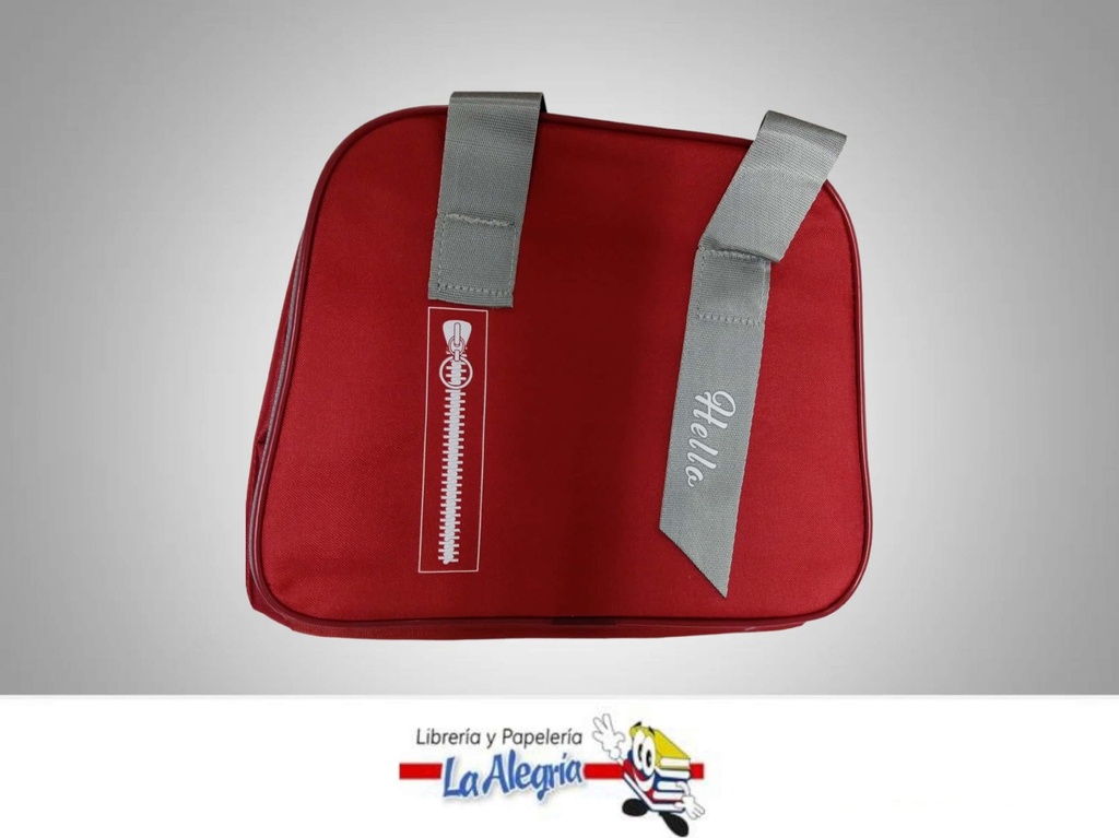 LONCHERA TERMICA 18X22X12CM ROJA/GRIS MARCA S/M   