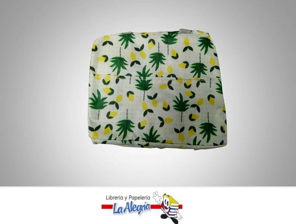 LONCHERA TERMICA 18X22X12CM LIMONES VERDES MARCA S/M