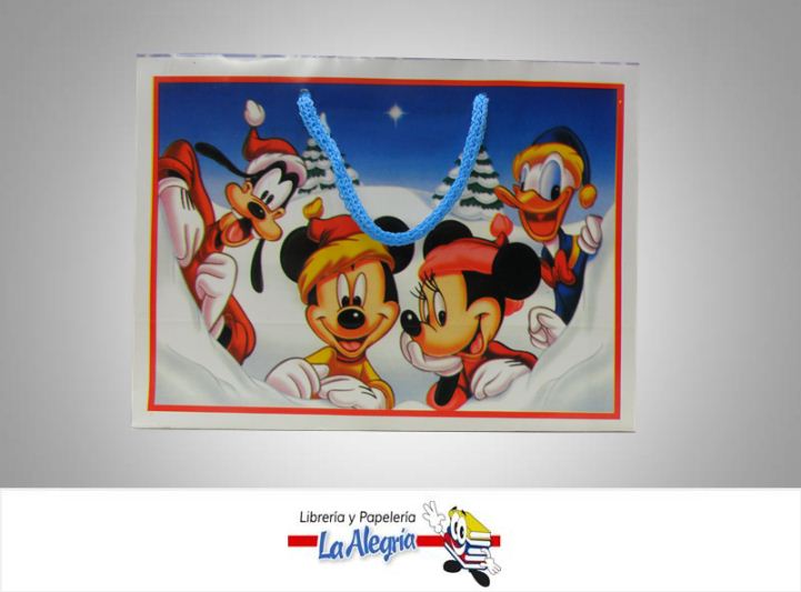 BOLSA DE REGALO 18.5X22 D/NAVIDAD MARCA BUJOS ARTS   