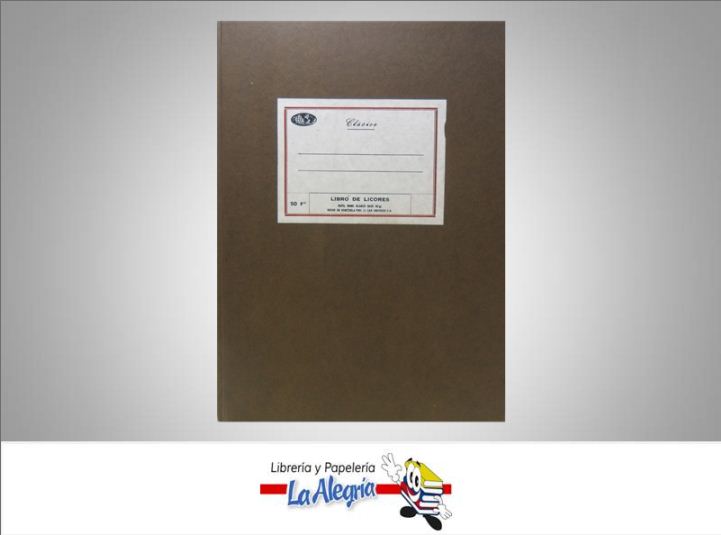 LIBRO DE LICORES 50 FOL MARCA LI-CAR   