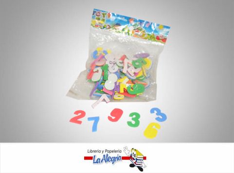 LETRAS Y NUMEROS DE FOAMI CON PEGA 2,5CM MARCA TOYS   