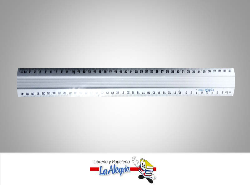 REGLA ALUMINIO 40CM UND MARCA LEKLEPAR   