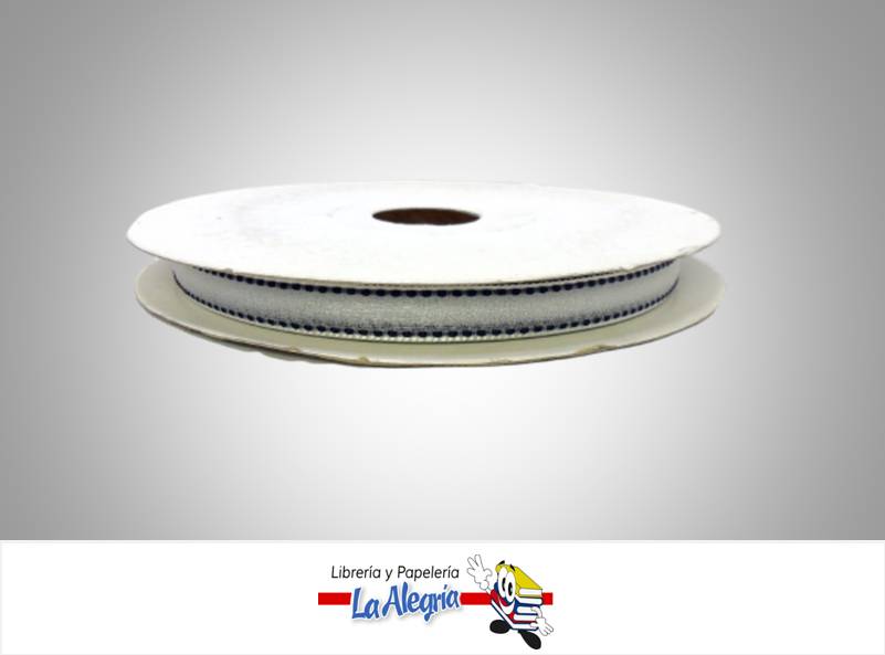 CINTA ORGANZA 10MM AZUL OSCURO XMETRO MARCA S/M   