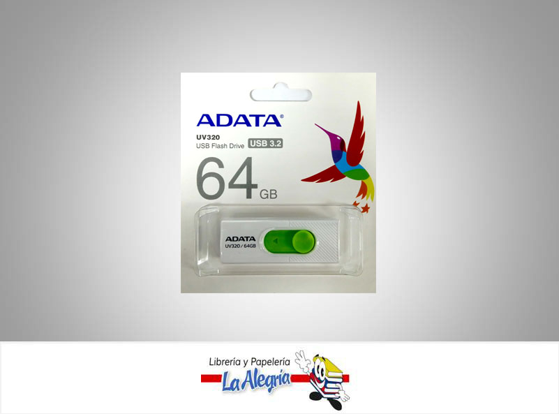 PENDRIVE USB 64GB 3.0 UV128 BLANCO MARCA ADATA   