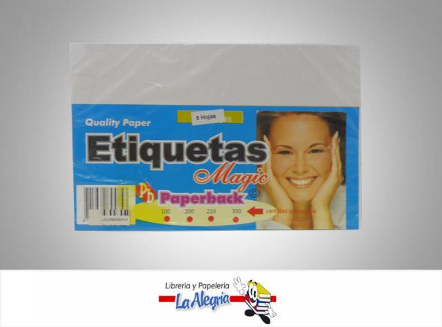 ETIQUETA AUTOADHESIVA 1/2 CARTA UND MARCA PAPERBACK