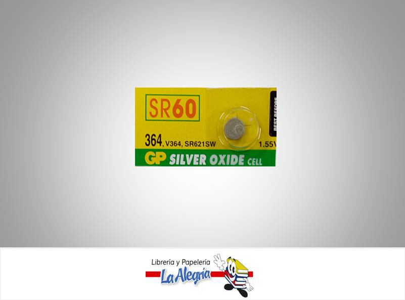 PILA DE BOTON SR60 ALCALINA1,55V UND MARCA GP   