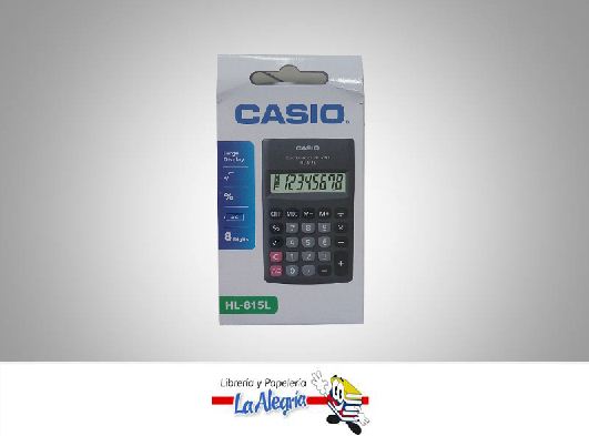 CALCULADORA BOLSILLO HL-815L-BK 8DIGITO MARCA CASIO