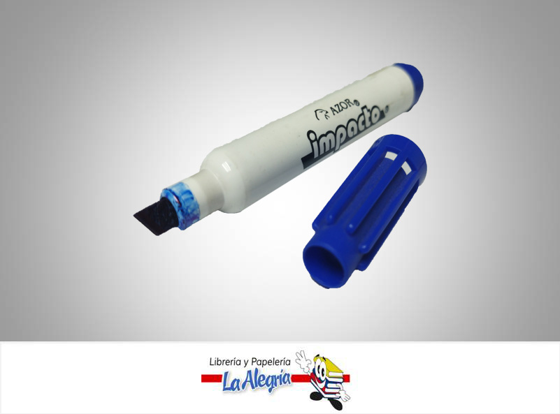 MARCADOR PERMANENTE PTA/CUAD AZUL UND MARCA AZOR   