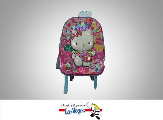 MORRAL 3D CON RUEDAS MEDIANO HELLO KITTY MARCA XINGUANG   