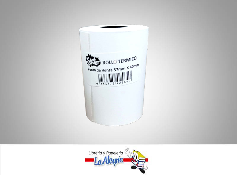 ROLLO PAPEL TERMICO 57MMX40MM UND MARCA CRISVI   