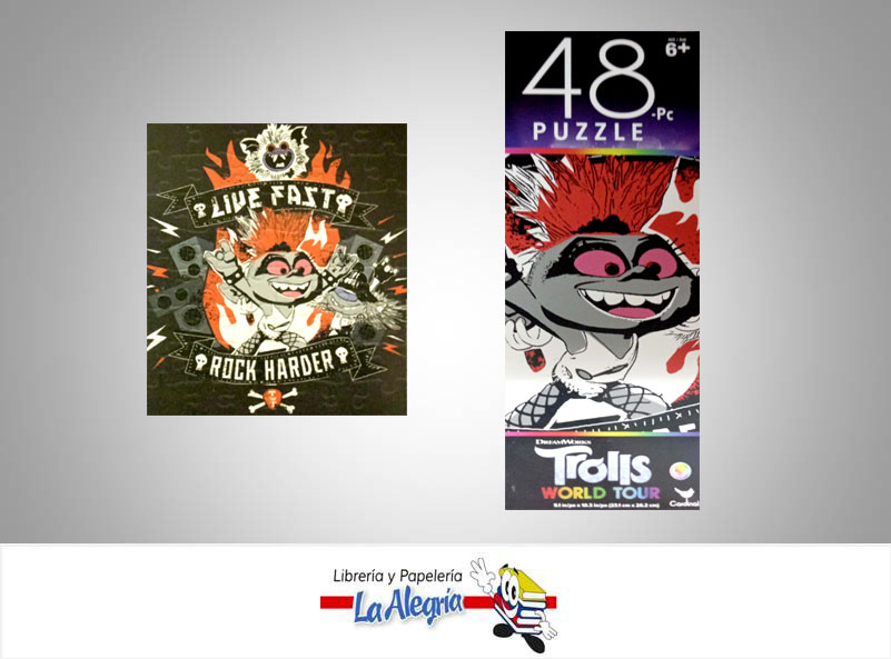 ROMPECABEZAS CUADRADO TROLLS WORLD 48 PZ MARCA CARDINAL   