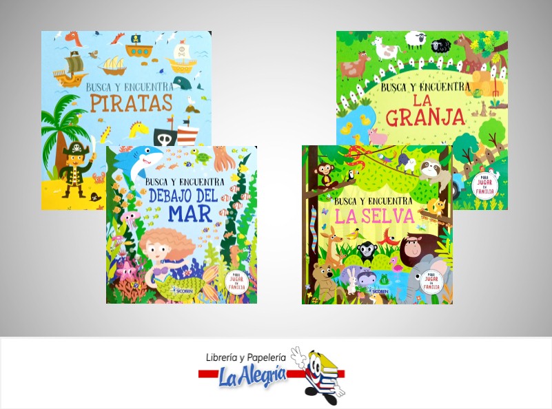 COLECCION BUSCA Y ENCUENTRA 4 TITULOS TEMATICA CUENTO   EDITORIAL SICOBEN