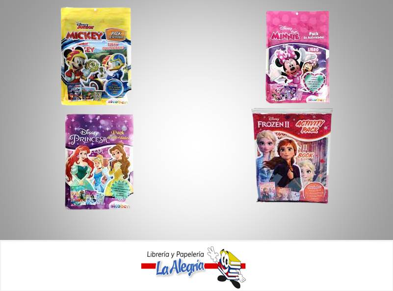 PACK DE ACTIVIDADES PERSONAJES DISNEY MARCA SICOBEN
