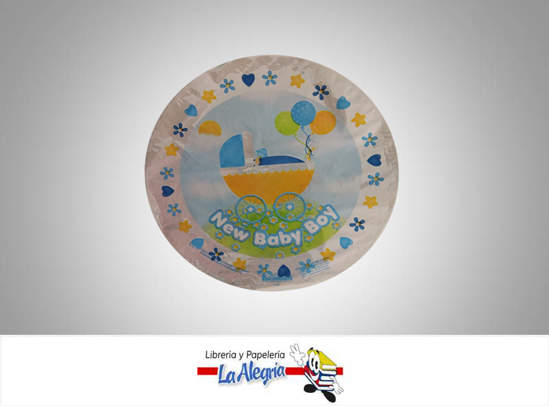 GLOBO FOIL 10 NEW BABY BOY BLANAZUL UN MARCA KALEIDOSCOPE   