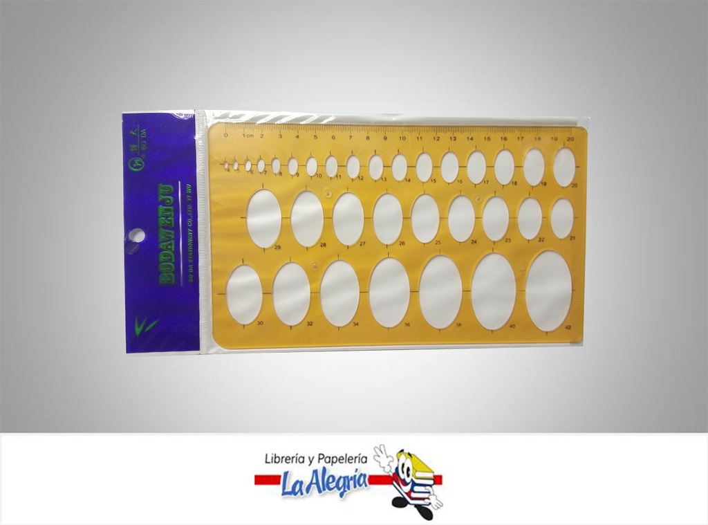 PLANTILLA DE ELIPSES ACRILICA4MM A 42MM MARCA BO DA   