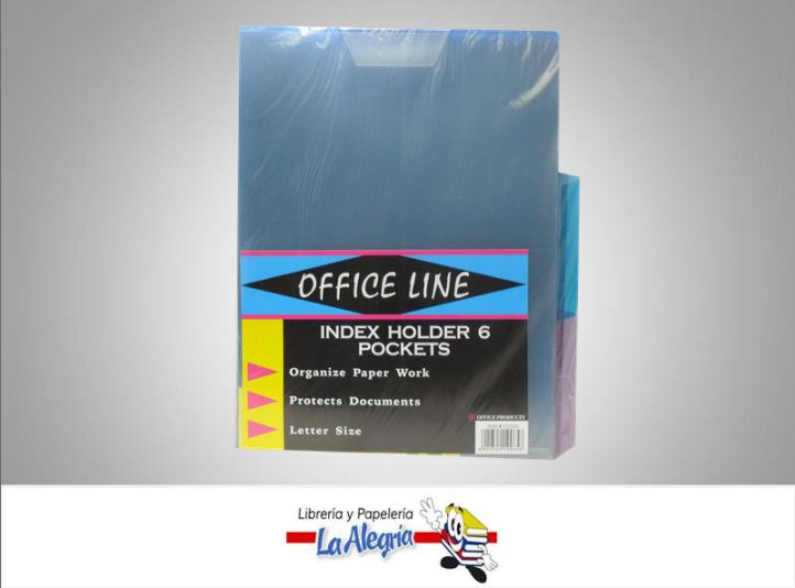SET D/CARPETA TRANSP 6UND CARTA MARCA OFFICE LINE   