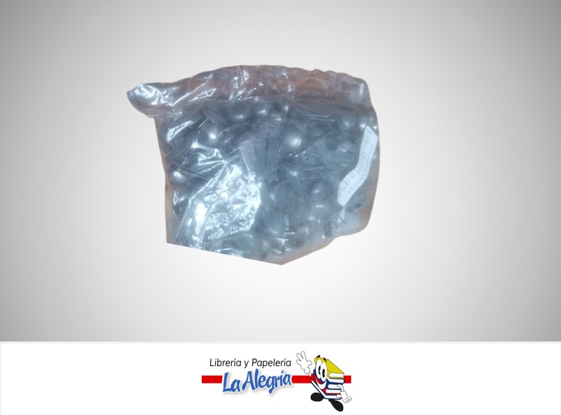 SERAFIN 25MM 100 PZAS PLATA MARCA OK