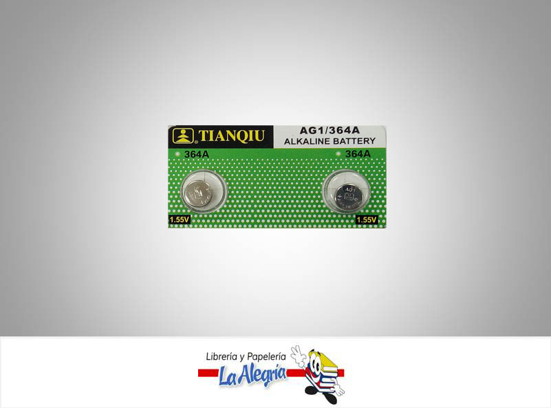 PILA DE BOTON AG1/364A ALCALINA 1,55V 2U MARCA TIANQIU   