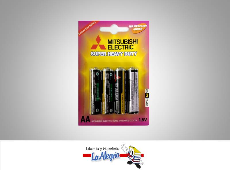PILA AA 1,5V SUPER HEAVY DUTY R06PU/4BP SET 4UND MARCA MITSUBISHI ELECTRIC