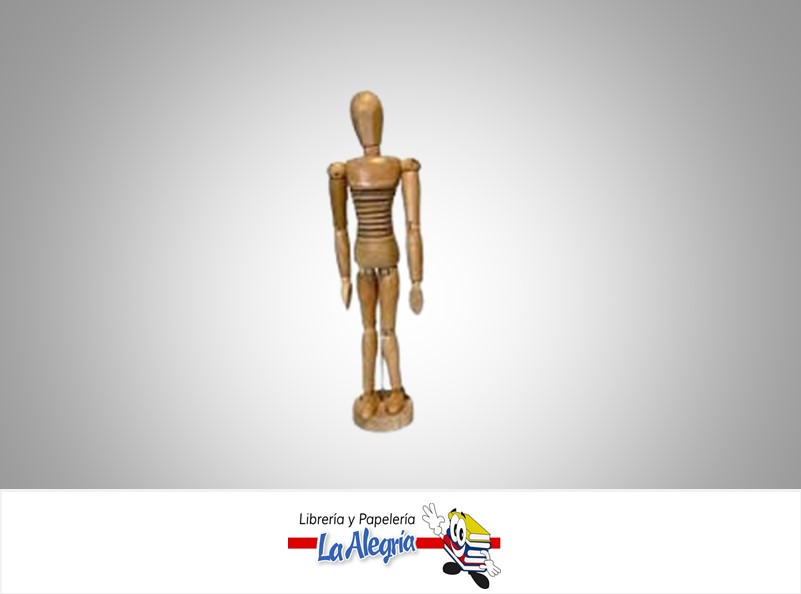 MANIQUI FLEXIBLE MADERA MASCULINO (COD 62)30 CM MARCA ARTE DIBUJO