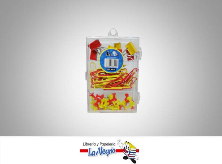 SET CLIP ALFILER P/MAPA C/ESTUCHE ACRILI MARCA L.O.   