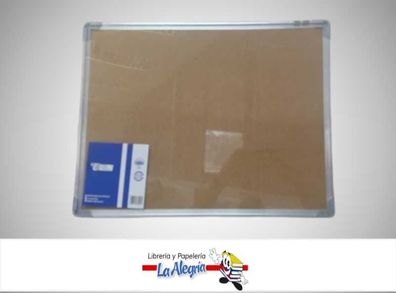 CARTELERA CORCHO MARCO METAL 60x45CM MARCA MR. BOBINA