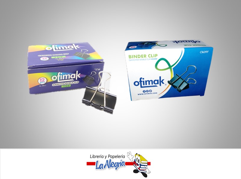 BINDER CLIP 1-5/8 41MM 12 UND MARCA OFIMAK   