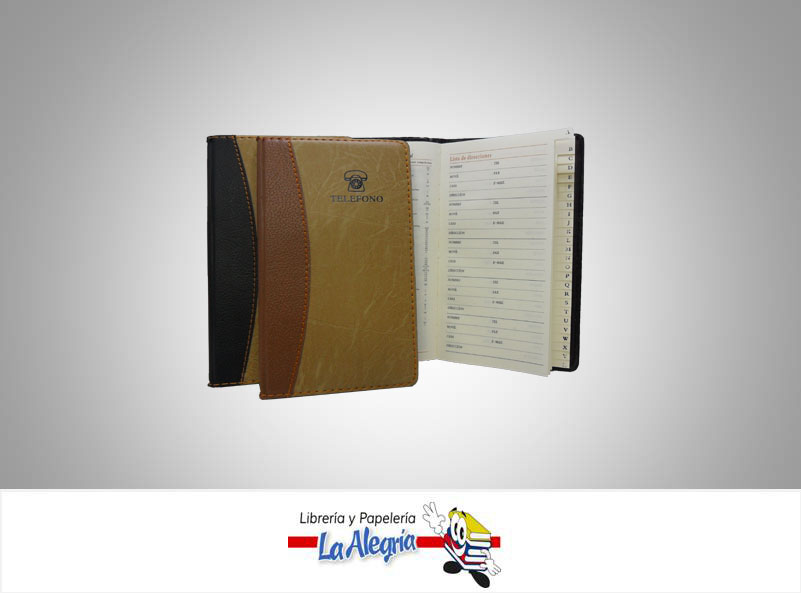 AGENDA TELEFONICA D/CUERO 170X100MM MARCA S/M   
