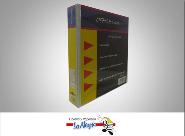 CARPETA 3 AROS 1 1/2" CARTA BLANCA MARCA OFFICE LINE