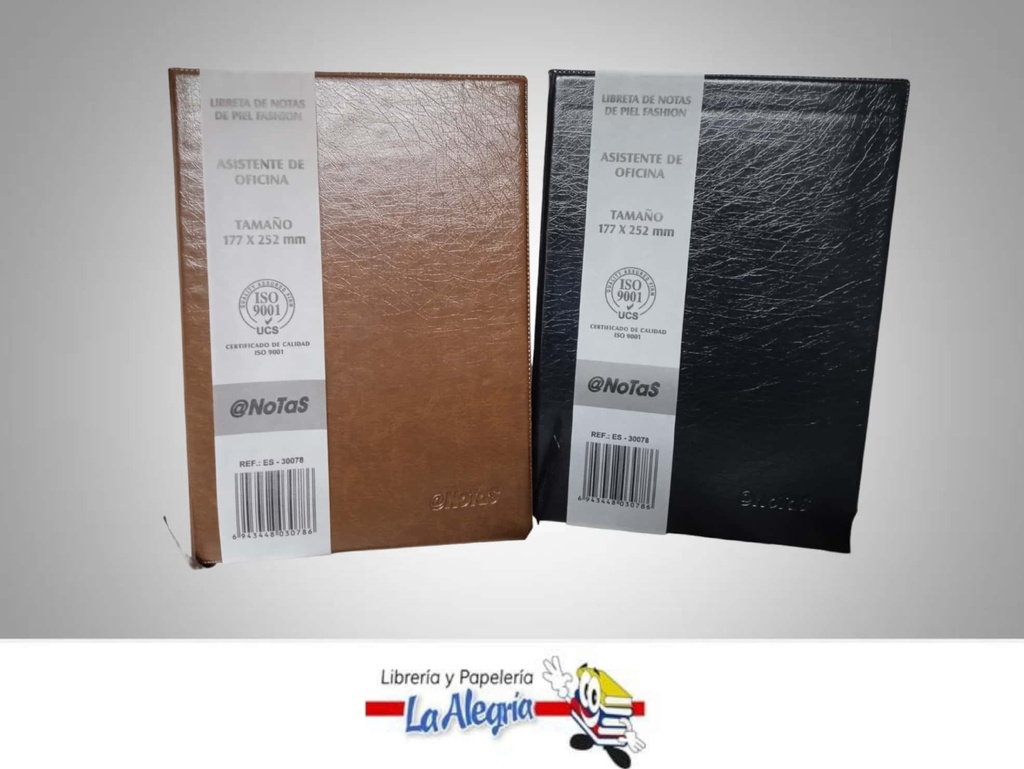 AGENDA EJECUTIVA 14.3X20.8CM MARRON/NEGR MARCA @NOTAS   